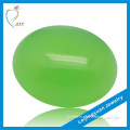 Oval Cabochon Synthetic Green Jade Rough Stone